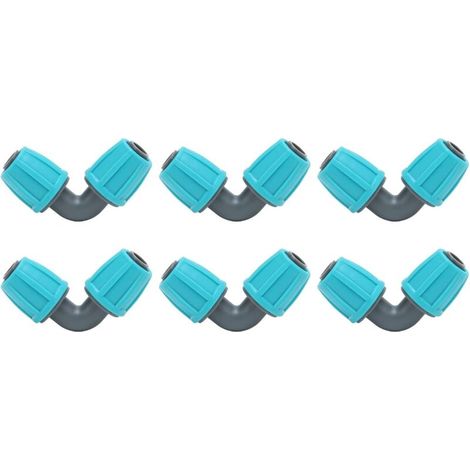 10 Pièces 16mm Serrure barbelé Contor PE 90 ° Coude Tuyau Joint Jardin Agricole D Raccord D'irrigation, Jardinage Plis Contors (1/5)