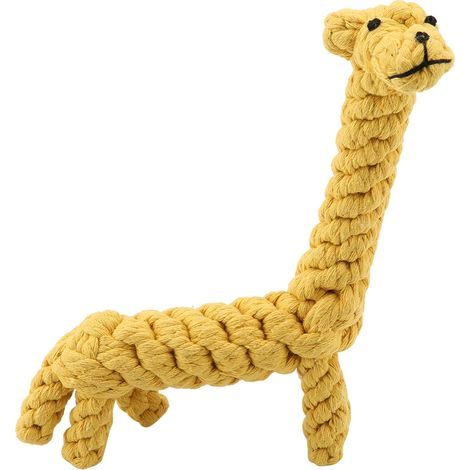 Chien mignon jouet à mcher coton corde résistant aux morsures girafe conception Pet dents nettoyage cadeaux (1/5)