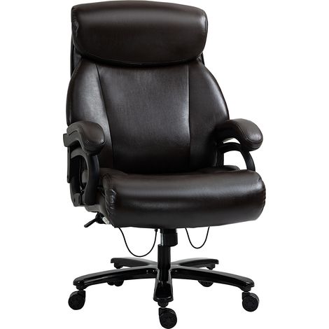 Fauteuil de bureau, fauteuil de direction, fauteuil gaming, fauteuil pivotant, fonction bascule, rembourrage épais, capacité de charge de 180 kg, design ergonomique, hauteur réglable, similicuir, marr (1/5)