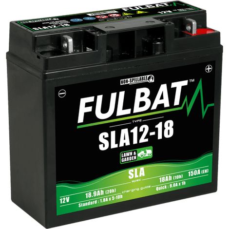 Fulbat – Batterie SLA 12V 21.1Ah étanche – Technologie AGM activée en usine – CCA 150A pour démarrage à froid – Dimensions 182x77x168mm