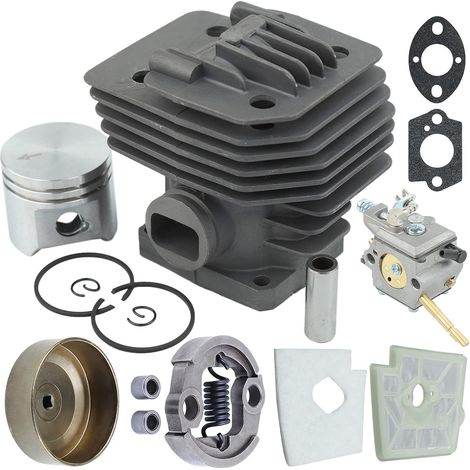 Kit cylindre piston de 38 mm pour Stihl FS160 FS220 FS280, carburateur, tambour d'embrayage, cylindre, carburateur, piston, goupille, segment, circlip, filtre à air, base de filtre à air, joint de car (1/5)