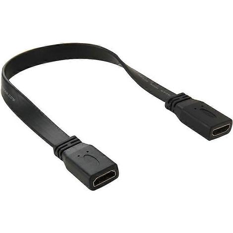 Câble adaptateur HDMI 19 broches femelle vers HDMI 19 broches femelle haute vitesse V1.4 de 30 cm (1/4)