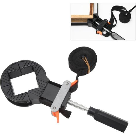 Sangle de 4 m pour cadre photo, pince pour cadre photo, pince pour cadre carré, pince d'angle pour cadre photo de tiroir ou d'armoire, pince pour le travail du bois (1/5)