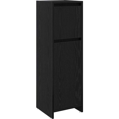 Maison Exclusive - Mobile da Bagno Rovere Nero 30 x 30 x 95 cm Legno multistrato