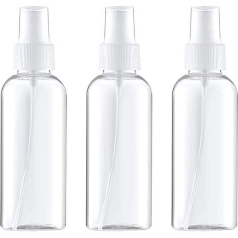 Lot de 3 mini flacons vaporisateurs à brume fine de 50 ml en plastique, avec bouchon à pompe, rechargeables et réutilisables, vi (1/5)