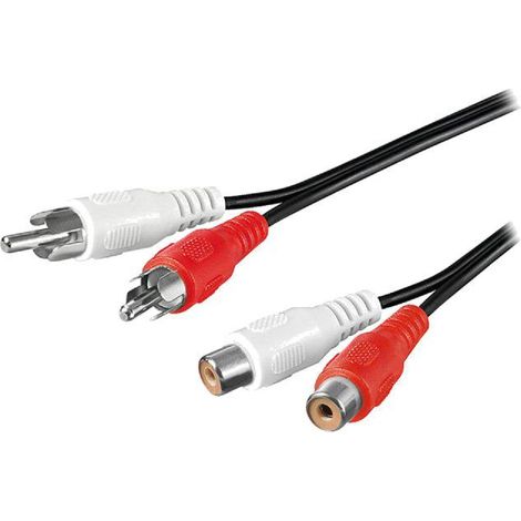 Cable cordon rallonge RCA phono audio male-femelle 10m