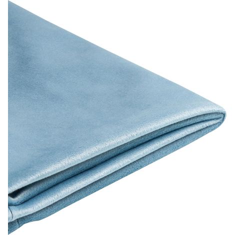 Fodera per telaio letto in velluto azzurro 90 x 200 cm Fitou