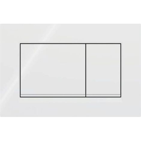 S'applique à la plaque d'actionnement carrée Geberit Sigma20 (anciennement Sigma30) pour double chasse d'eau : blanc, blanc mat (115.883.11.1) (1/4)