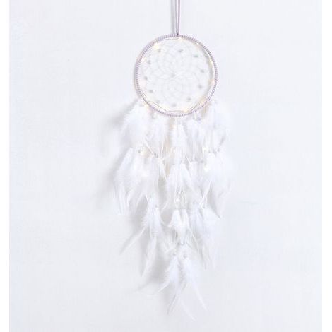 Attrape-rêves blanc, arbre de vie, décoration murale, cristal de roche aux vertus curatives naturelles, attrape-rêves artisanal pour la décoration de chambre, cadeau fait main - RAPANDA (1/5)