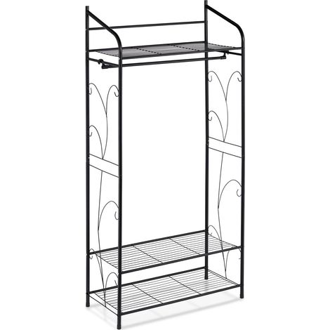 AppendIABiti vintage stile retrò portaoggetti 160 x 80 x 40 cm in metallo nero 130008506
