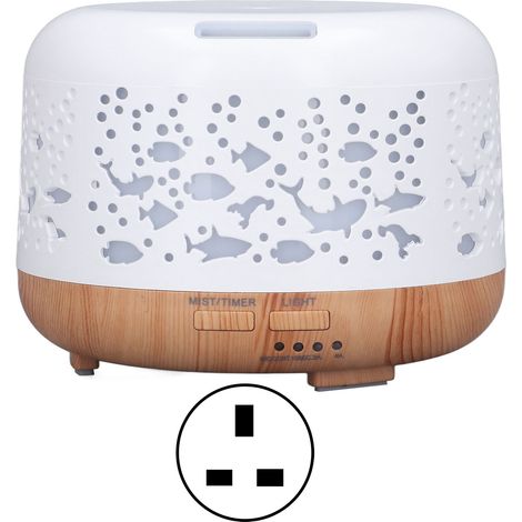 Humidificateur portable silencieux 300ml avec lumière nocturne colorée pour aromathérapie à domicile, prise UK 100-240V (1/5)