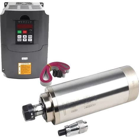 Motor de husillo de 2,2 kW de potencia, diseño refrigerado por aire y variador de frecuencia HY. (1/2)