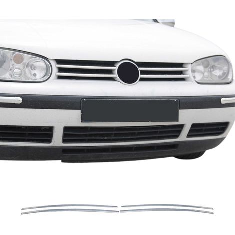 Moulure de Grille de Calandre Compatible avec VW Golf V 2003-2009, Garniture Baguette de Calandre en Acier Inoxydable Argent (1/5)