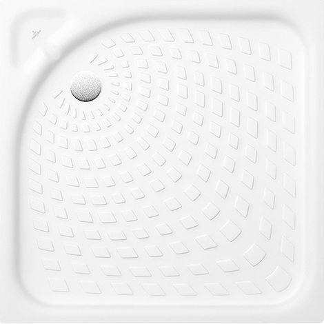 Piatto doccia 800x800x65mm O.novo Square Materiale ceramica Colore Bianco