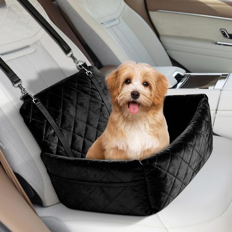 Car Seat for Small Medium Dogs Washable Dog Car Seat with Storage Pockets Removable Leash Thick Car Seat Front Seat (1/5)