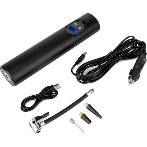 12V gonfleur portatif numérique 150PSI pompe à air pour pneu voiture moto vélo noir (1/5)