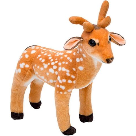 1 peluche cerf sika pour enfants, coussin décoratif, peluche cerf sika, coussin de Noël pour bébé (1/5)