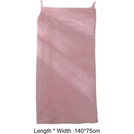 Serviette de bain femme 140x75cm en corail cachemire adjustable style simple mettable à bretelles confortable beige (1/4)
