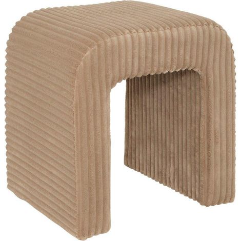 Atmosphera Pouf Sevi Beige Forma Arcuata Moderna