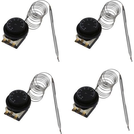 4X 1NC 1NO AC 250V/380V 16A 0-40C Interrupteur de Controle de La Temperature Thermostat Capillaire