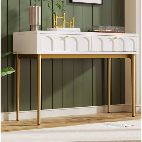 Schreibtisch Computertisch platzsparend Holz Metall OKMYHOME (1/5)