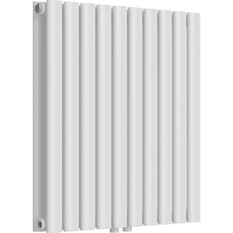 Radiateur à panneaux design double 800 watts acier 60 x 60 cm blanc