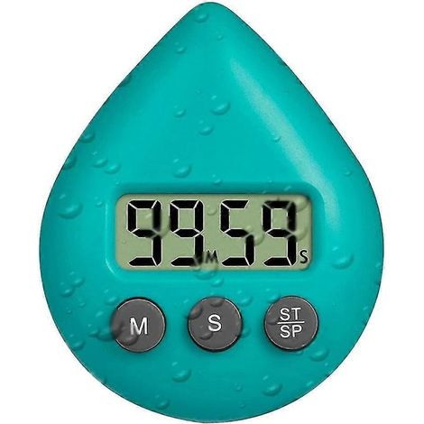 Minuteur de douche silencieux à piles, étanche, numérique, petit format et mignon (1/5)