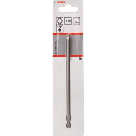 Bosch Professional 2607001674 - Punta per cacciavite T30 Extradura E, grigio, 152 mm