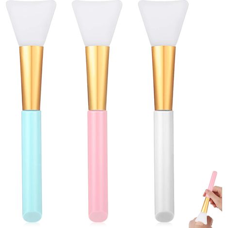 Lot de 3 Pinceaux en Silicone, Applicateur Masque Argile, Outil Beauté Visage, pour Soins Corps et Préparations Maison (1/5)