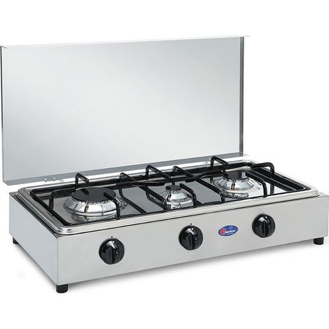 CF Parker Gaskocher 3 Flammen 300ACCGP Edelstahl LPG Tischmodell (1/5)