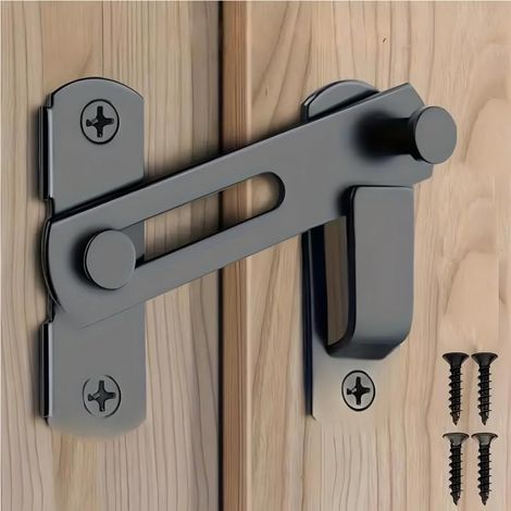 1 Serrures de Porte Robustes à 180 Degrés, Verrou de Sécurité pour Salle de Bain, Jardin, Grange, Porte Coulissante