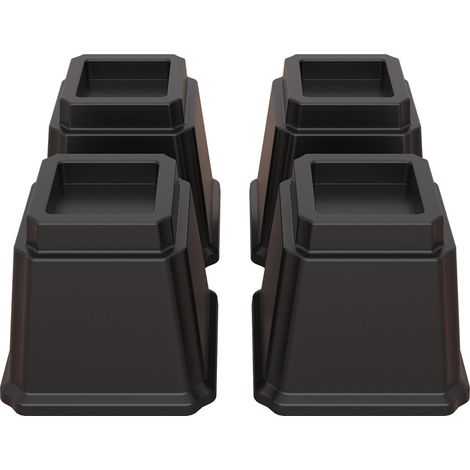 Bed Raisers 12cm for Furniture, Pack of 4, Black Sofa Risers, Chair (1/5)