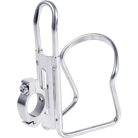 Porte-gobelet universel pour moto, support de boisson en métal argenté, adaptateur gourde guidon, compatible avec motocyclette (1/5)