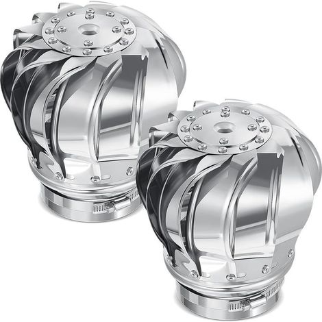 2 Pièces 110mm Ventilateur de Toit Non Électrique Éoliennes Grenier Évent pour Maisons Usine Grenier Ferme Étanche Bouchon de Ventilation Ventilateur (1/5)