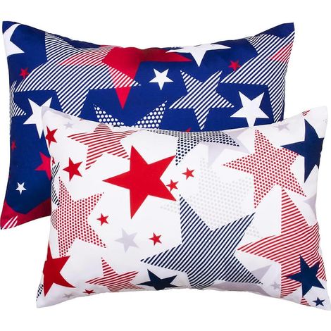 Lot de 2 taies d'oreiller pour enfants et tout-petits, douces et confortables, compatibles avec les oreillers de 33 x 46 cm. Modèle SUYFHDC, style enveloppe, idéal pour les voyages. (1/5)