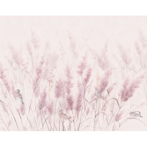 Papier peint panoramique - Fleurs Oiseaux - 130 cm x 102 cm (1/2)