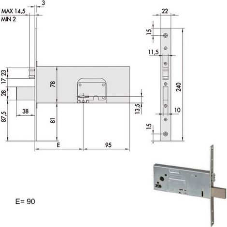 Cerradura de Inserción de Cintas All 57360-90-0 Cisa
