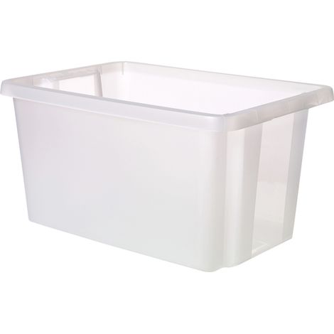 Curver 225404 Drehstapelbehälter ESSENTIALS Drehstapelbox 45L, transparent stapelbar Transparent 1