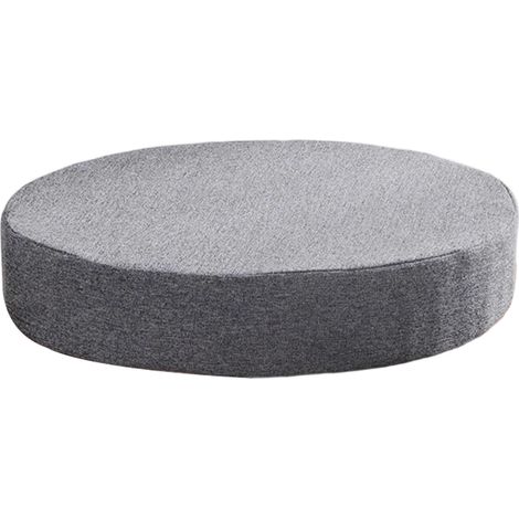 Coussin de chaise rond pour chaises de salle à manger, cuisine, jardin, housse amovible pour intérieur et extérieur, salon, terrasse, bureau, magasin - 45 x 45 x 8 cm - Gris (1/5)