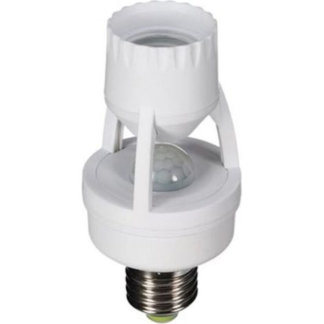 Détecteur De Mouvement PIR - Douille E27 - Pour Intérieur - Portée 6 M - Angle 360° - Alimentation 110-240 V - 1 Pièce (1/4)