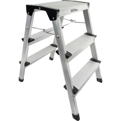 Escabeau alu 3 marches - Marchepied pliable GAT 3S