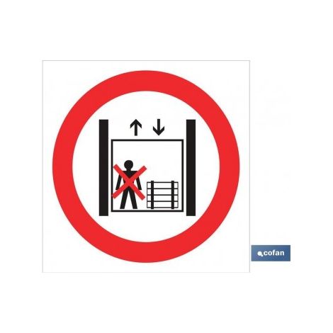Schild aus Polystyrol mit Verbotspiktogramm, 420 x 297 mm, variable Ausführung.
