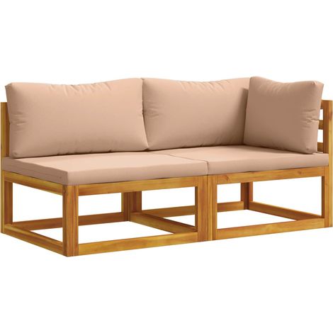 Sectional Sofa Set with Cushions 2 pcs 2-Seater vidaXL