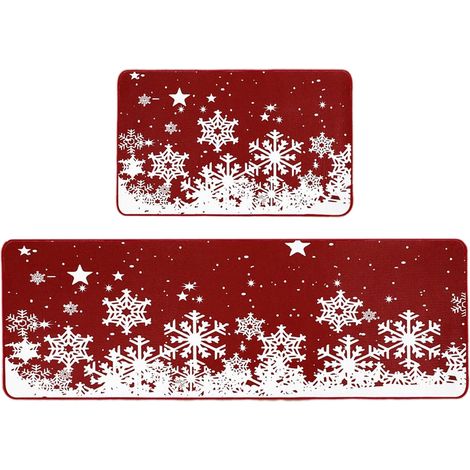Tapis De Cuisine Anti-dérapant - Tapis De Sol Intérieur En Polyester - Pour Cuisine Entrée Patio - Lot De 2 Dimensions 120x40 cm Et 60x40 cm (1/5)