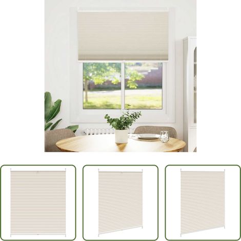Store crème -  Store plissé 110x125 cm Crème (1/5)