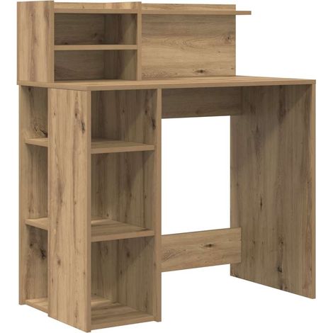 Maison Exclusive - Scrivania con lo scaffale Rovere artigianale 90 x 48 x 101,5 cm