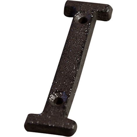 Placa antigua de hierro forjado para número de casa - Juego completo con los números del 0 al 9, las letras AZ y símbolos, dimensiones 7,5 x 4,5 cm, incluye 2 tornillos. (1/5)
