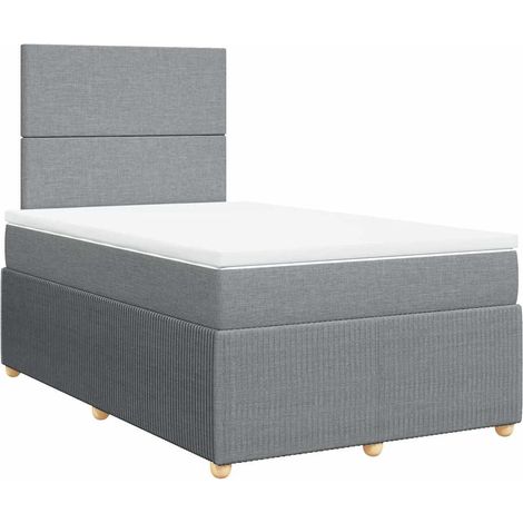Maison Exclusive - Giroletto a Molle con Materasso Grigio Chiaro 120x200cm Tessuto (1/5)