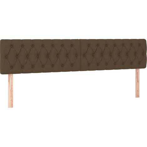 Maison Exclusive - Testiera Marrone Scuro 200x7x78/88 cm in Tessuto