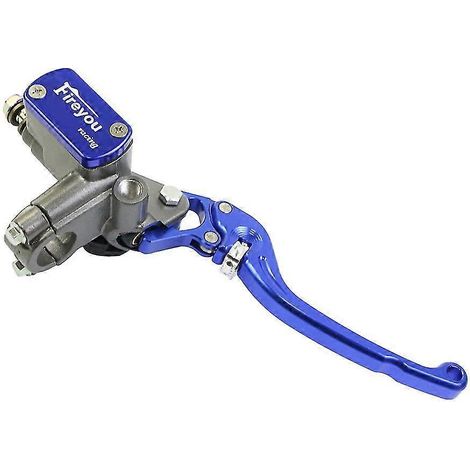 Maître-cylindre de frein, levier d'embrayage et pompe hydraulique pour moto de course et de route Yamaha, Kawasaki, Suzuki (rouge, frein avant droit, bleu). (1/5)